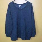 Zenana Outfitters V-Neck Dark Gray Pocket Sweatshirt, XL Photo 0