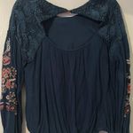 Blue Rain Floral  Blue Top Photo 2