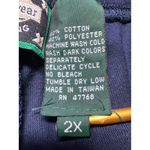 La Chine Knitwear by Galinda Wang Navy Blue Cropped Wide Leg Pants Women's 2X Photo 4