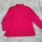 Ship N Shore Sport Vintage Cable Knit Fuschia Pink Acrylic Sweater Size Medium Photo 0