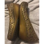 Crocs  Women Shoe Carlisa Animal Leopard Print Size Brown Gold Wedge Size 8 Photo 1