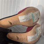 Diane Von Furstenberg  DVF Black Red Suede Cutout Heels Sandals Size 7B Italy Photo 5