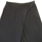 Eileen Fisher NWT Sarong Wide Leg Crop in Black Washable Stretch Crepe Pants XL Photo 1