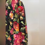 Dolce & Gabbana  Black Dress with Pink and Green Floral Design Photo 5