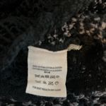 Free People Sweater Women’s Small Oversized Woven Crochet Fringe Black/Grey Photo 6