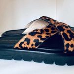 Stuart Weitzman Shoes Elodie Cross Lug Slide Sandal In Leopard Print size 7 Photo 4