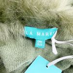NWT La Marey 100% Cashmere Poncho Sweater Faux Fur Trim One Size Olive Green NEW Photo 9