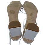 Princess Polly  Women's White Lace Up Square Toe Strappy Block Heels Sandals Sz 9 Photo 3