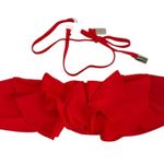 Zimmermann Frill Bandeau Halter Swim Bikini Top Detachable Strap Red Photo 1