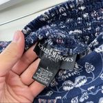 Karen Brooks Navy Boho Floral Wide Leg Pants 2 Blue Photo 6