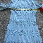 New York & Company Light Blue Long Sleeve Dress Photo 7