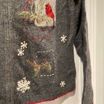 Croft & Barrow VTG  Size S Cardinals Snowflake Wool Blend Full Zip Cardigan Photo 4