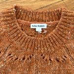 Roller Rabbit NWOT Roberta  Velma alpaca wool orange rust SPECK sweater eyelet Photo 2