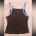 BDG Urban Outfitters  Paris Black and Blue Fitted Crop Camisole Photo 3