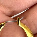 Trina Turk gold tone and white hoop earrings Photo 3