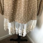 Ryu  Pom Pom Embroidered Lace Trim Sweater Dress Photo 3