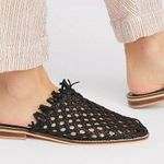 Free People  Women's Mirage Woven Flat Black Mule Size 39 US 8.5 Boho Photo 0