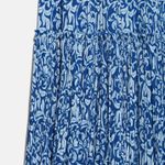 ZARA NWT High Waisted Floral Print Blue Midi Skirt Photo 4