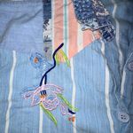 Vintage Patchwork Dress Made In Pakistan Chandni Cotton, One Size Fits All Blue Photo 2