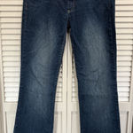 Daisy Anchor Blue Bootcut Denim Jeans Dark Wash Low Rise Size 11 Reg Zip Photo 0