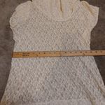 Cache  Vintage Size Large L Stretchy See Through Lace Dress Ivory Light Sheer Photo 7