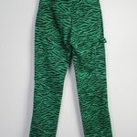KkCo Slit Trouser Green & Black Zebra Carpenter Pants Size XS Photo 6