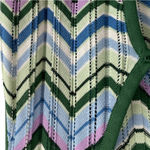 Torn By Ronny Kobo Chevron Crochet Knit Dress Midi Medium Space Dyed Sleeveless Photo 3