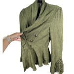 Free People Throwback Corduroy Flared Lace Military Jacket Boho Small NEW Photo 9