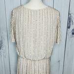 Show Me Your Mumu  Sz L Michelle Flutter Dress Gown Show Me the Ring Beaded Beige Photo 9