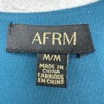 AFRM Floral Print Maxi Dress Long Sleeve Wrap Medium Boho Sheer Wedding Guest Green Photo 3