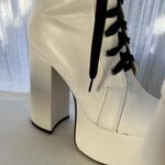 DEMONIA Platform Lace Up Lamoda White Boots LMF 121 Women's Size 6.5 Photo 4