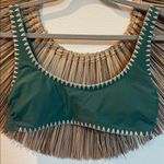 Xhilaration  Green Crop Top with White Trim Photo 4