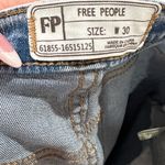 Free People FRAYED RAW HEM ACID WASH Women's Distressed Blue Jeans 30 Photo 4