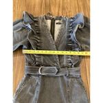 Anthropologie Alexia Magali Pascal Denim Carbon Mini Dress Ruffle belt accent 6 Black Photo 3