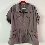 Loft |Women's Short Sleeve Utility Jacket in Gray Photo 0