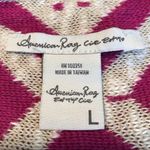 American Rag Aztec pattern open front fringe cardigan sweater Large colorful Photo 4