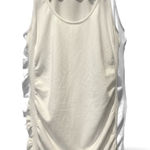 Athleta  Ruched Side Rib Knit Tank Top White Size L Photo 0