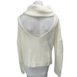Olivaceous Cream White Turtleneck Cutout Back Pullover Knit Sweater Top Size L Photo 1