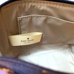 Kate Spade  blue plaid checkered makeup cosmetic clutch bag Photo 4