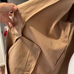 Eileen Fisher  Classic Cotton Twill Tan Camel Trench Car Coat Pockets Size XL Photo 6
