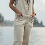 NWT JungMaven hemp canvas Button Front Jumpsuit XS Tan Photo 0