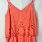 Saks 5th Avenue Saks Fifth Avenue Coral Crochet Lace Sleeveless Romper M Photo 4