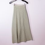 Free People Claudia Cotton Blend Ribbed Knit Stretch Tie Front Waist Skirt Green Photo 2