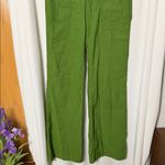 Maeve  x Anthropologie Green High Rise Linen Blend Naomi Pants Size 0 Photo 3