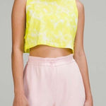 Lululemon NWOT  All‎ Yours Cropped Cotton Tank Top Tie Dye Yellow Size 12 Photo 0