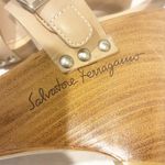 Salvatore Ferragamo  Size 7C Tan Leather Wedge Strappy Sandal NEW Photo 1