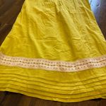 Anthropologie  Ipanema Sun Dress by Edme & Esyllte Chartreuse Embroidered Cotton Photo 6