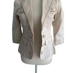 White House | Black Market WHBM Beige Bow Tie Back Blazer Jacket Size 00 Photo 2