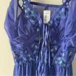 Torrid  Aphrodite Lace No Wire Babydoll Blue Slip Adjustable Spaghetti Straps NWT Photo 8