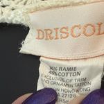 Crochet‎ Lace Scoop Neck Short Sleeve Layering Top Natural Cream Sz Medium Photo 4